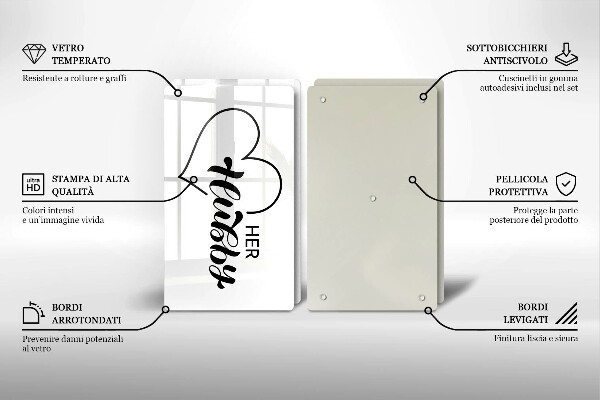 Tábua de cortar alimentos Inscrição, frase, padrão