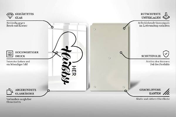 Tábua de cortar alimentos Inscrição, frase, padrão