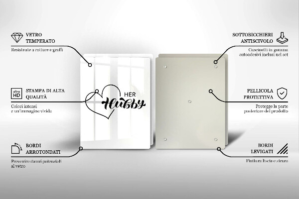 Tábua de cortar alimentos Inscrição, frase, padrão