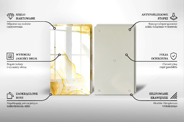 Tábua para corte Abstração dourada