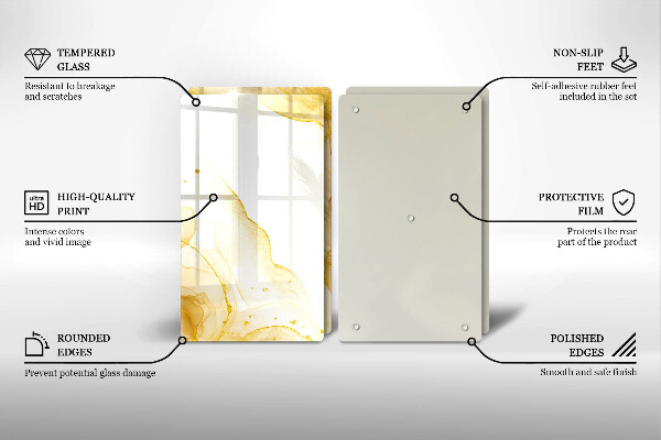 Tábua para corte Abstração dourada