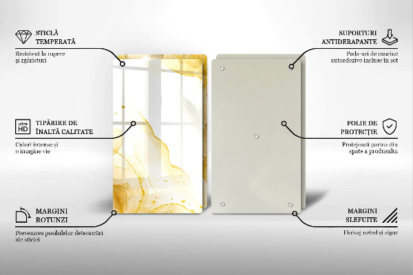 Tábua para corte Abstração dourada