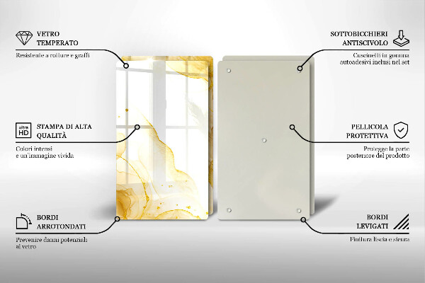 Tábua para corte Abstração dourada