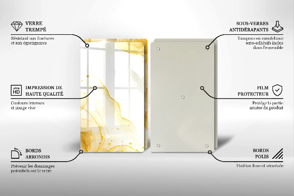 Tábua para corte Abstração dourada