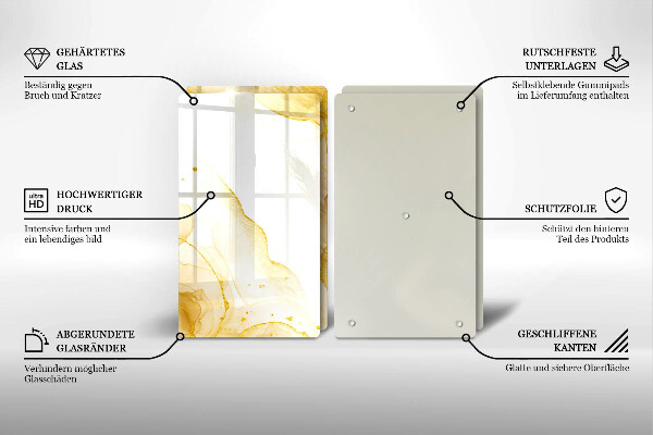 Tábua para corte Abstração dourada