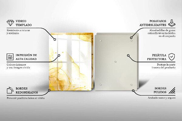 Tábua para corte Abstração dourada