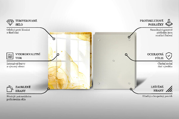 Tábua para corte Abstração dourada