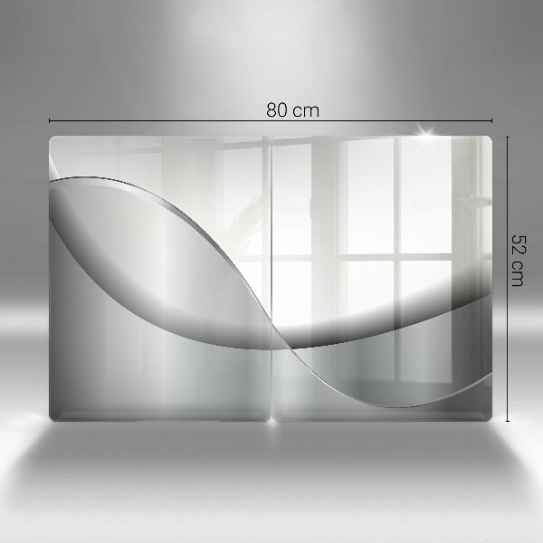 Tábua de corte de vidro Design de linhas abstratas