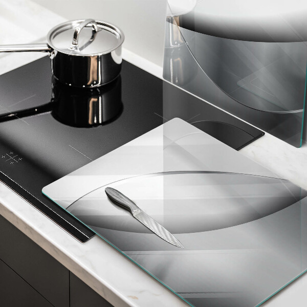 Tábua de corte de vidro Design de linhas abstratas