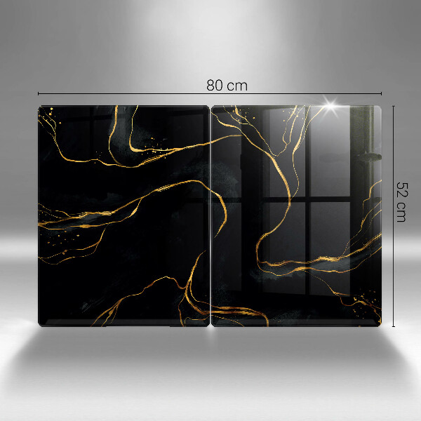 Tábua de vidro Mármore preto