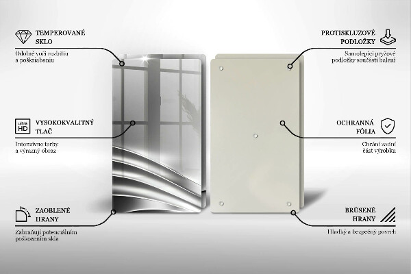 Tábua de corte de vidro Estrutura metálica