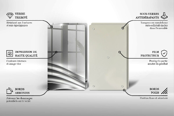 Tábua de corte de vidro Estrutura metálica