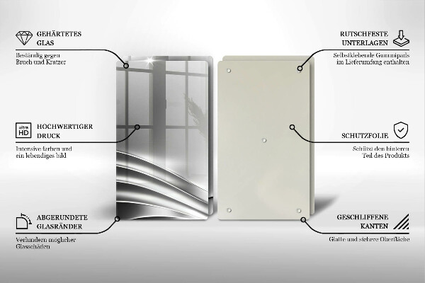 Tábua de corte de vidro Estrutura metálica