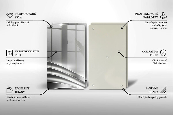 Tábua de corte de vidro Estrutura metálica