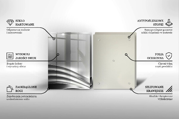 Tábua de corte de vidro Estrutura metálica