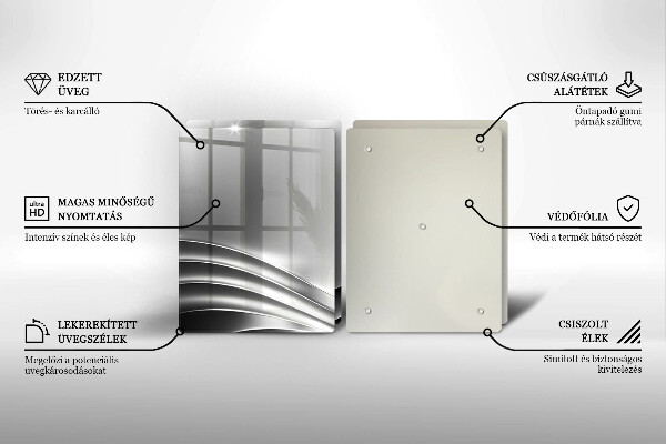 Tábua de corte de vidro Estrutura metálica