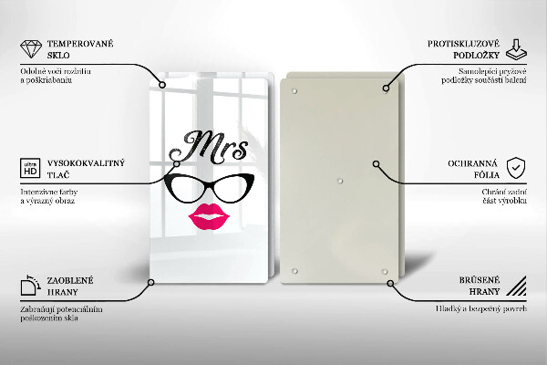 Tábua de corte Sra. Sr. - Inscrição, frase