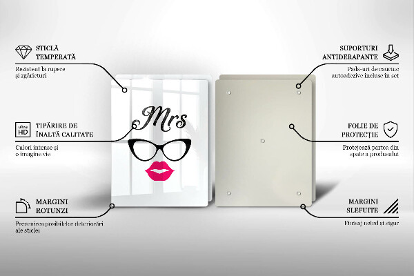 Tábua de corte Sra. Sr. - Inscrição, frase