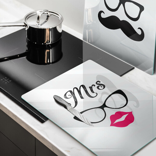 Tábua de corte Sra. Sr. - Inscrição, frase