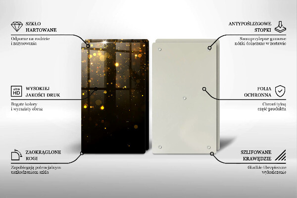 Tábua para cozinha Glitter dourado