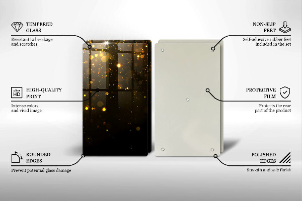 Tábua para cozinha Glitter dourado