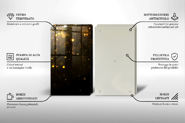 Tábua para cozinha Glitter dourado