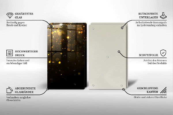 Tábua para cozinha Glitter dourado