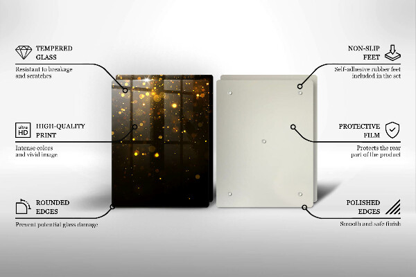 Tábua para cozinha Glitter dourado