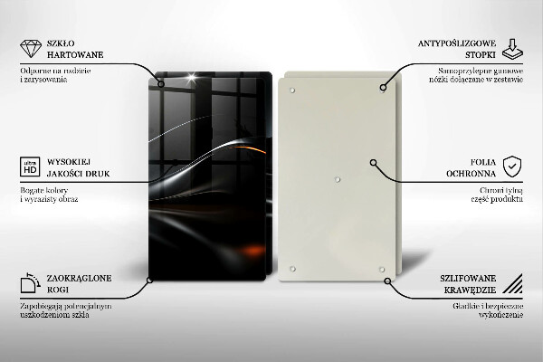 Tábua de vidro Design 3D abstrato