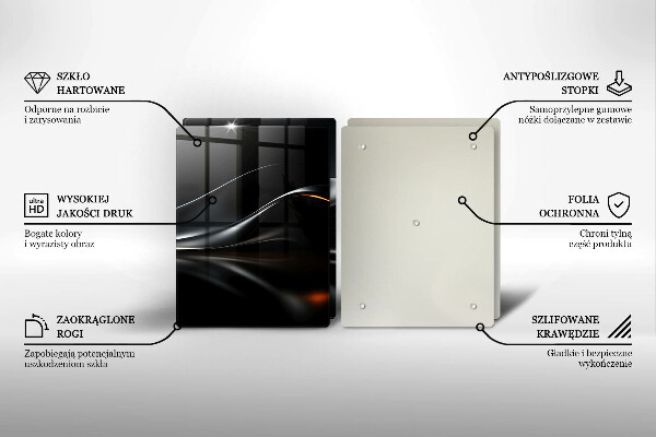 Tábua de vidro Design 3D abstrato