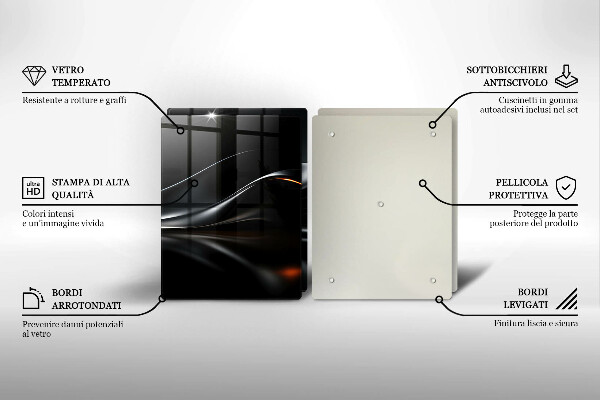 Tábua de vidro Design 3D abstrato
