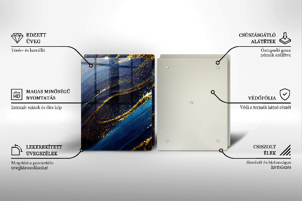 Tábua corte Abstração azul marinho