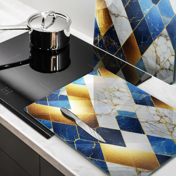 Tábua para corte Mármore losango dourado