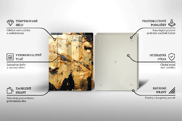 Tábua de vidro Textura de tinta elegante