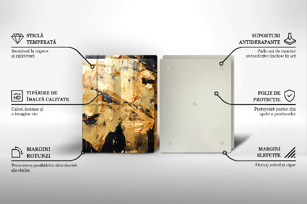 Tábua de vidro Textura de tinta elegante