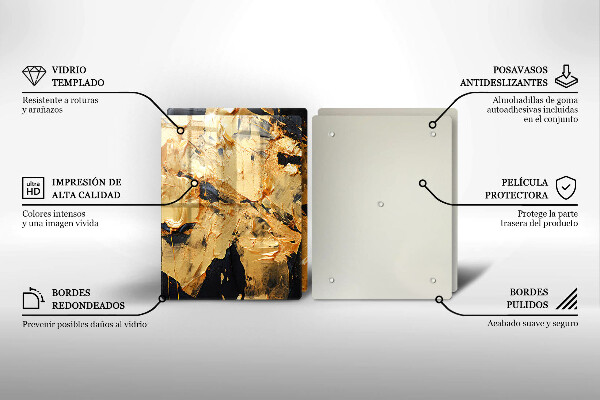 Tábua de vidro Textura de tinta elegante