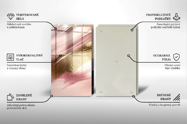 Tábua de cortar alimentos Manchas pastel