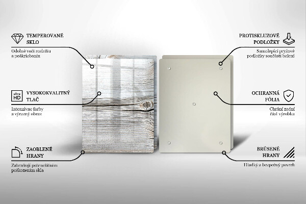 Tábua de corte de vidro Estrutura de madeira leve