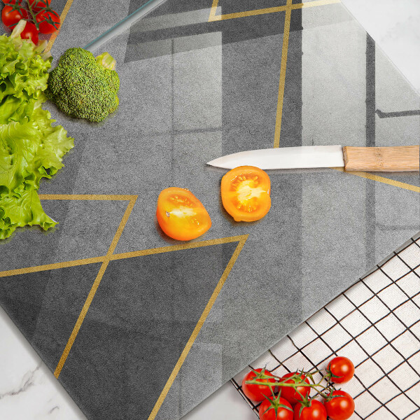 Tábua de cortar de vidro Formas nítidas