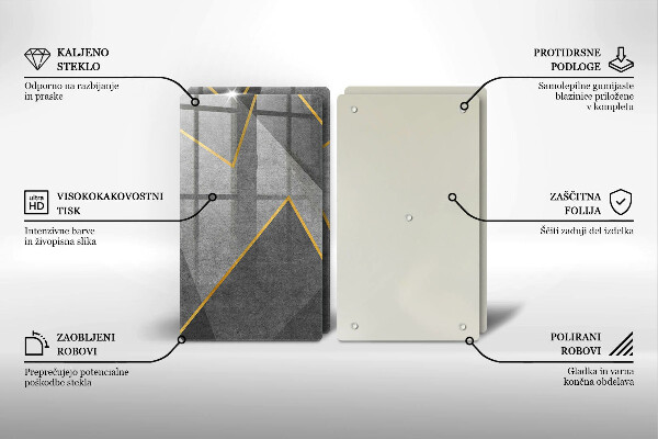 Tábua de cortar de vidro Formas nítidas