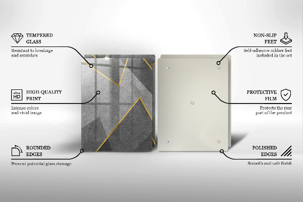 Tábua de cortar de vidro Formas nítidas
