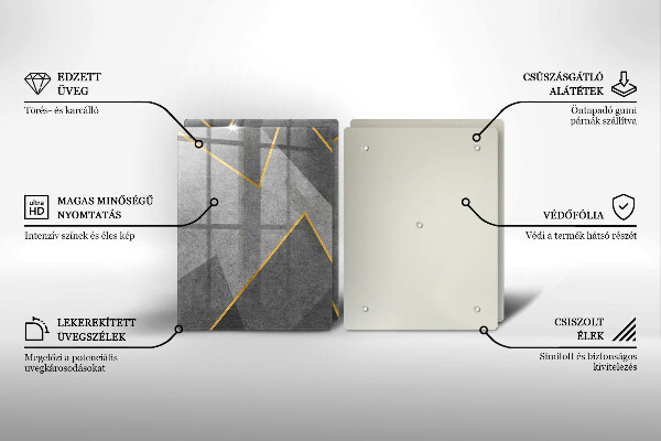 Tábua de cortar de vidro Formas nítidas