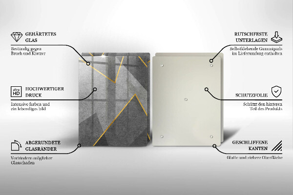 Tábua de cortar de vidro Formas nítidas