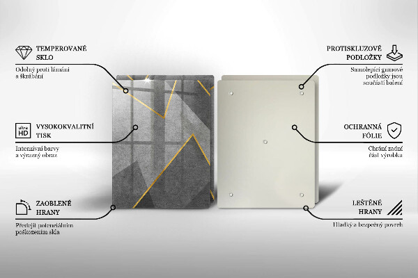 Tábua de cortar de vidro Formas nítidas