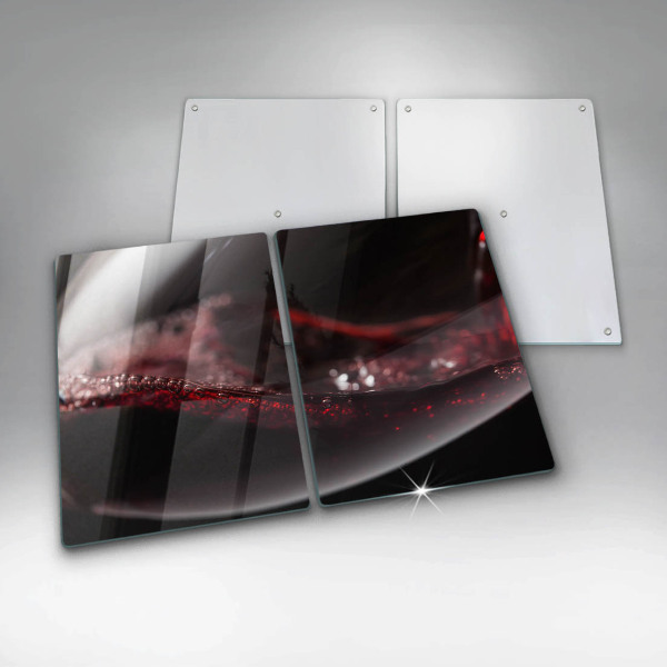 Tábua para cozinha Um copo de vinho tinto