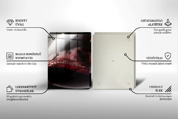 Tábua para cozinha Um copo de vinho tinto