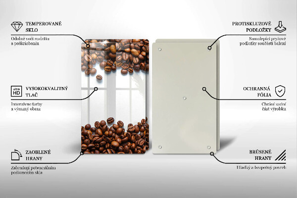 Tábua de cortar alimentos Grãos de café