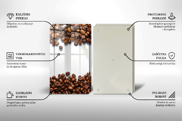 Tábua de cortar alimentos Grãos de café