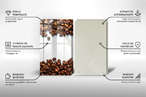 Tábua de cortar alimentos Grãos de café