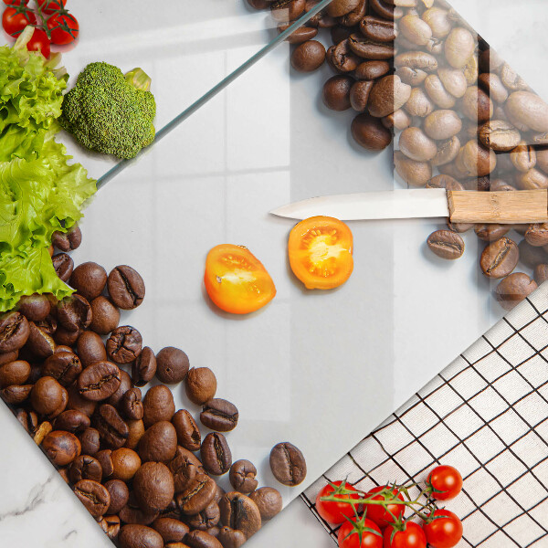 Tábua de cortar alimentos Grãos de café